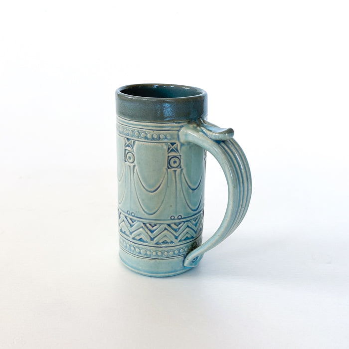 Turquoise Pottery Mug Ceramic Mug Tall Coffee Mug Ceramic 