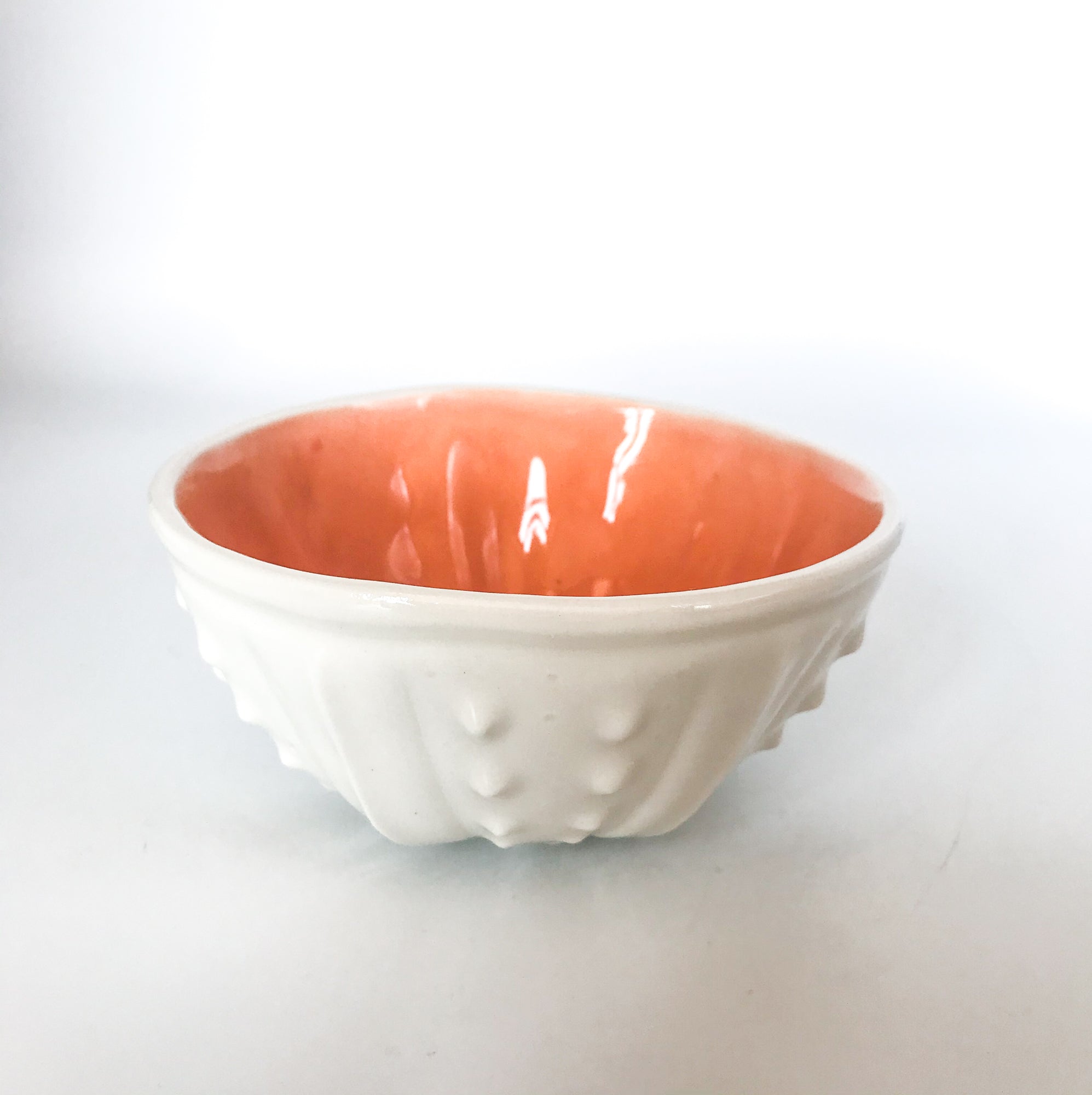 Urchin Rice Bowl - White & Orange